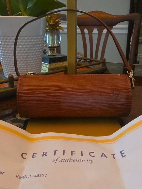 Louis Vuitton Handbags - Louis Vuitton Brown Epi Soufflot Pouch 1997 Excellent Condition with COA
